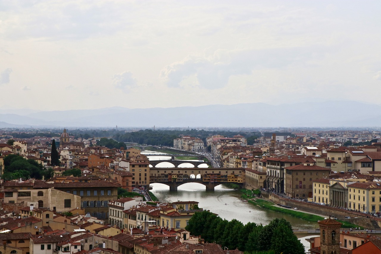 Ponte Vecchio,  Florencija,  Arno,  Toskana,  Italija,  Upė,  Amžiaus Tiltas,  Istorinis,  Istorija,  Turizmas