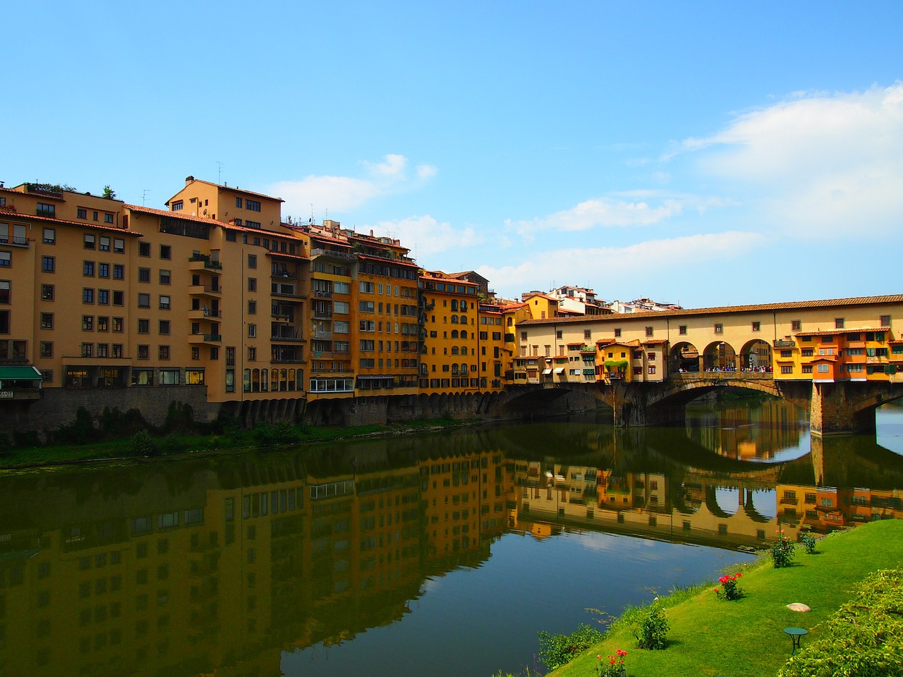 Ponte Vecchio, Florencija, Dangus, Lankytinos Vietos, Arno, Italy, Nemokamos Nuotraukos,  Nemokama Licenzija
