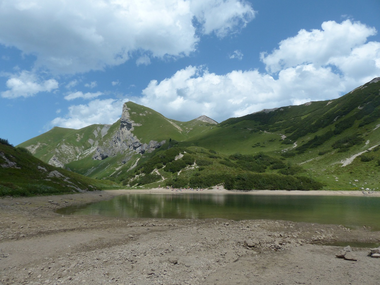 Baseinas, Ežeras, Schochen Top, Sulz Tips, Blyškis, Kalnai, Aukščiausiojo Lygio Susitikimas, Bergsee, Plaukti, Alpių Ežeras