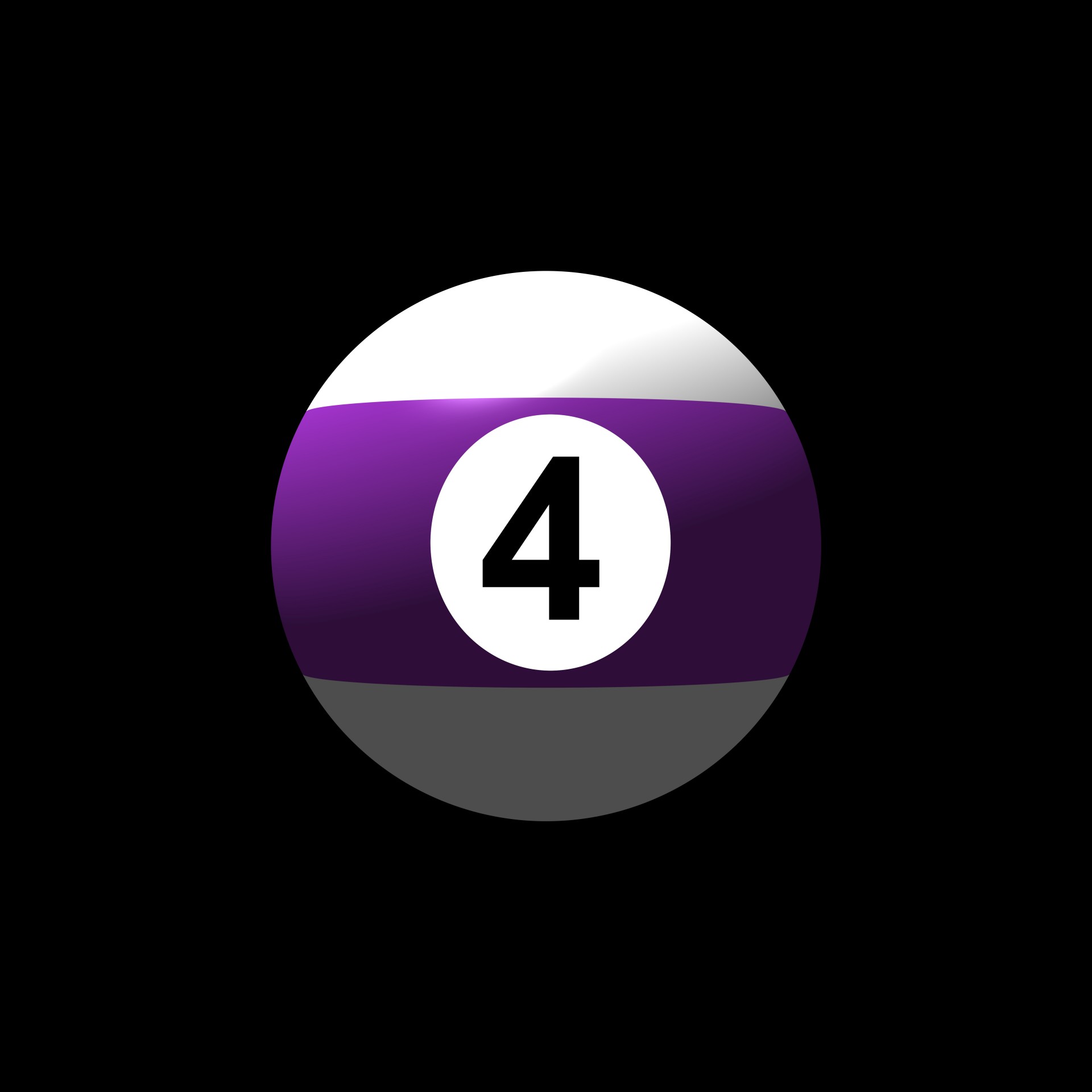 Бильярдный шар 4. Фиолетовый бильярдный шар. 4 Шарик бильярдный фиолетовый. Бильярдный шар фиолетовая рисунок.