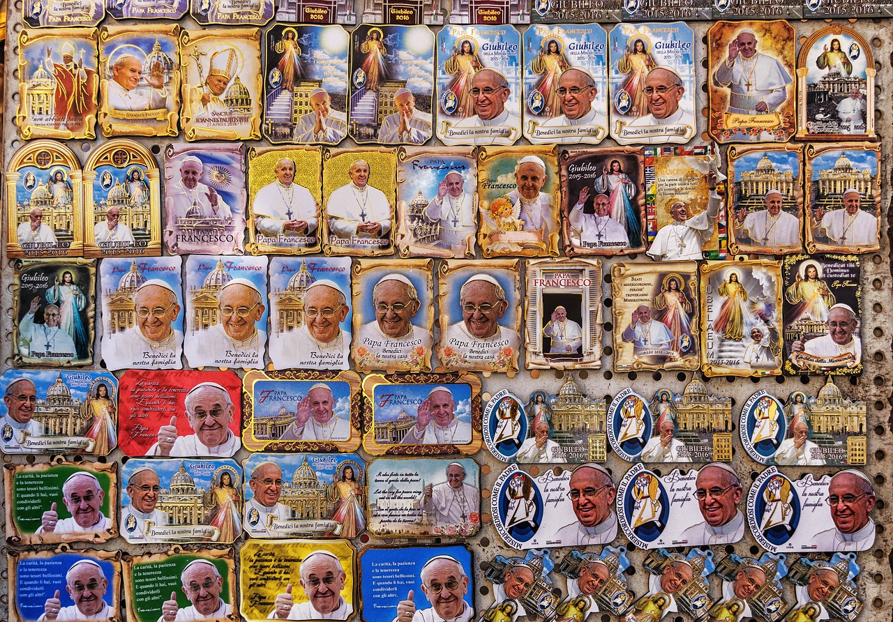 Popiežius, Bažnyčia, Lipdukas, Turizmas, Portretas, Vatikanas, Italy, Pardavimas, Šventasis Tėvas, Vaizdas