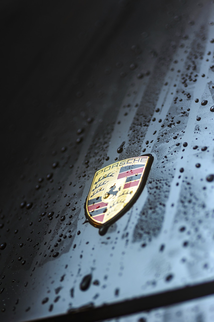 Porsche, 911, Carrera, 4S, Logotipas, Ženklelis, Emblema, Kailis, Kaukė, Vanduo