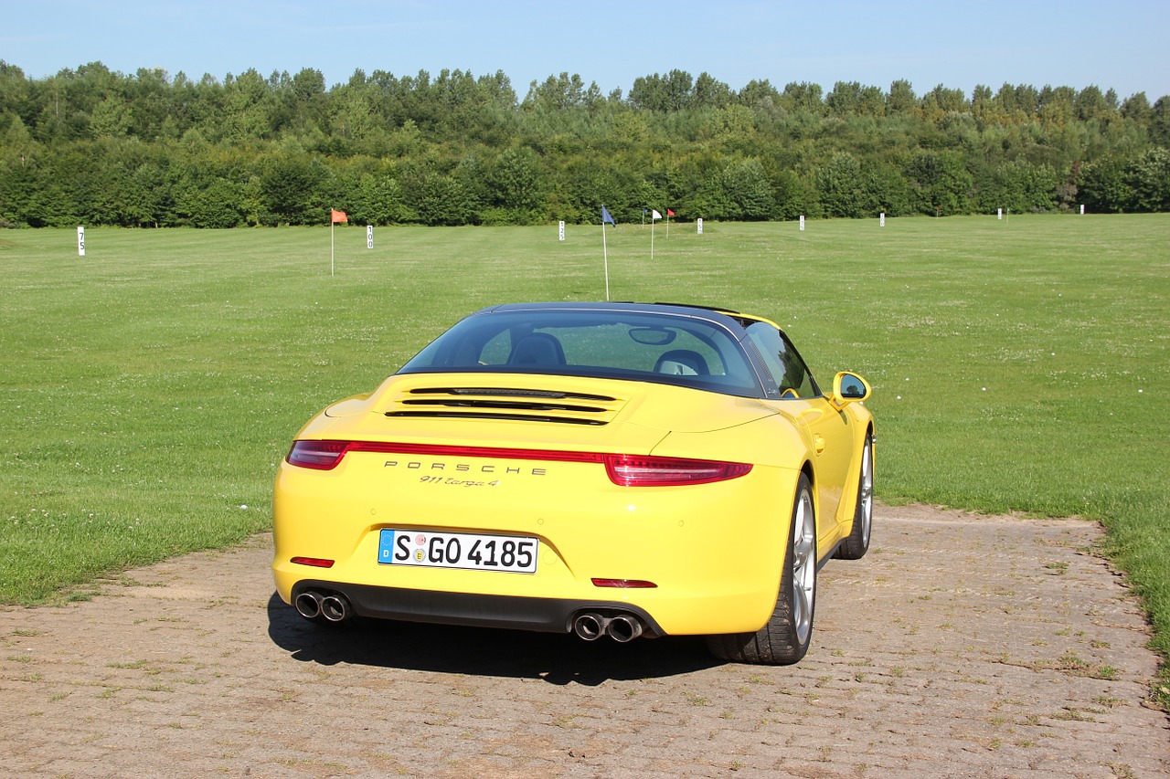 Porsche 911 Targa 4, Sportinė Mašina, Geltona, Nemokamos Nuotraukos,  Nemokama Licenzija