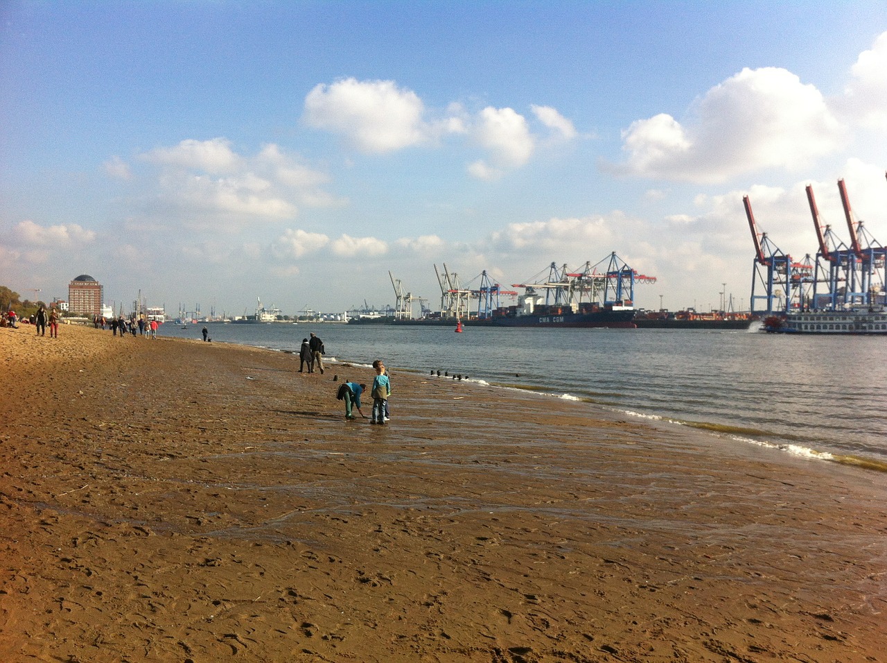 Uostas, Hamburgas, Elbe Paplūdimys, Nemokamos Nuotraukos,  Nemokama Licenzija