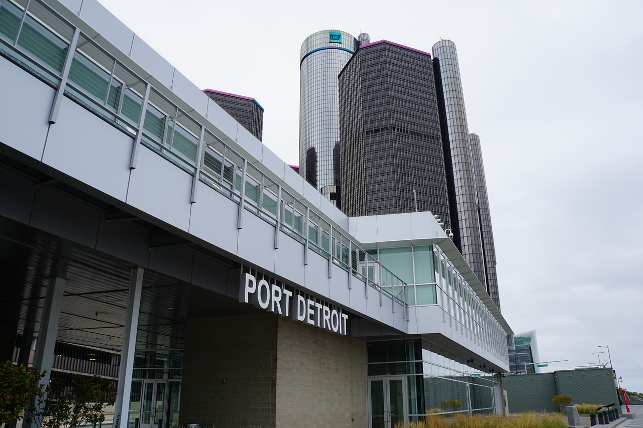 Uosto Detroitas, Vanduo, Upė, Gm Renesansinis Centras, Gabenimas, Detroitas, Uostas, Nemokamos Nuotraukos,  Nemokama Licenzija