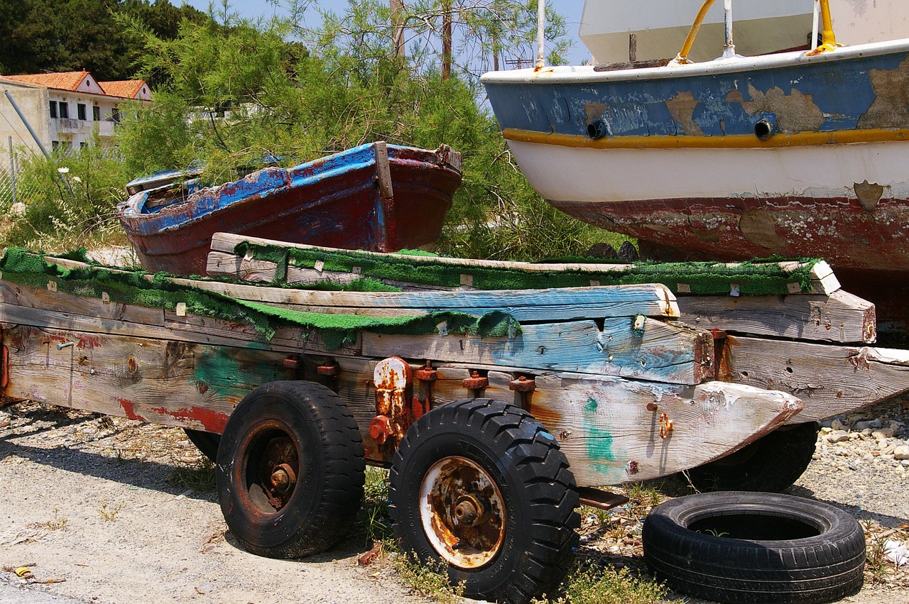 Uosto Įrenginys, Boottrailer, Senas, Rusted, Nerūdijantis, Metalas, Skilimas, Korozija, Ištemptas, Auburn