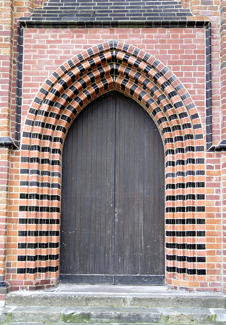 Portalas, Vartai, Durys, Furta, Gotika, Pilis, Katedra, Bažnyčia, Plyta, Medinis