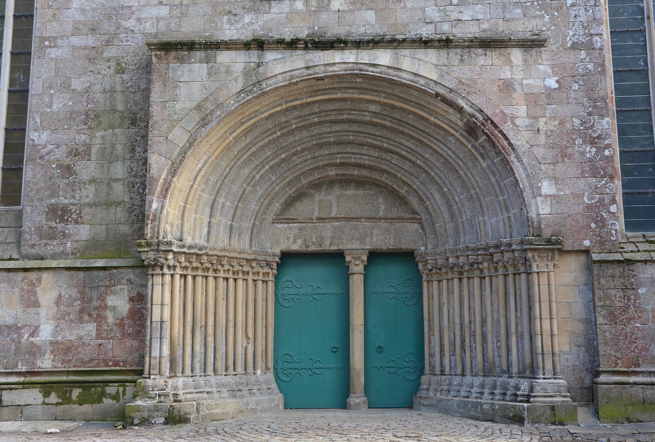 Portalas, Didelės Durys, Katedra, Lambalo Miestas, Architektūra, Paveldas, Fasadas, Senovės Akmuo, Brittany, Bažnyčia
