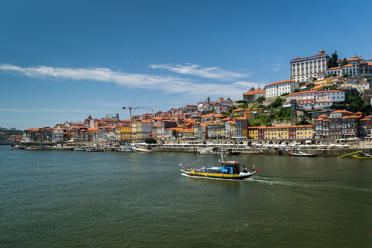 Porto, Portugal, Europa, Istorinis Miestas, Valtis, Dangus, Ribeira, Upė Douro, Cais Da Ribeira, Nemokamos Nuotraukos