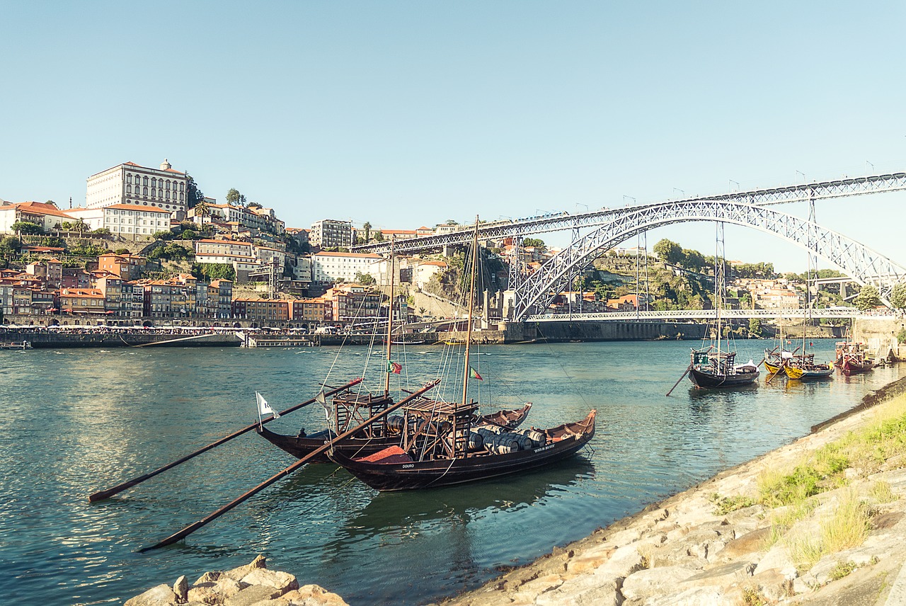 Porto, Portugal, Upė Douro, Istorinis Miestas, Ribeira, Dvasininkai, Rio, Sukilėlių Valtys, Turistinis, Tiltas