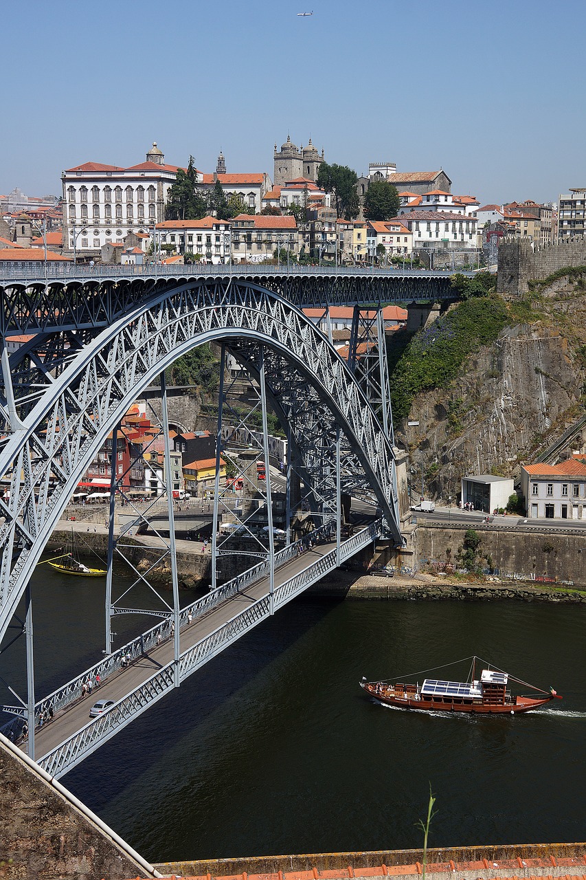 Porto, Uostas, Tiltas, Portugal, Miestas, Architektūra, Istorinis, Orientyras, Douro, Upė