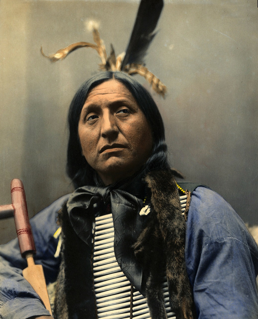 Portretas, Kairysis Rankinis Padas, Vyriausiasis, Oglaha Sioux, Indijos, Indėnas, 1898, Karys, Vyras, Nemokamos Nuotraukos
