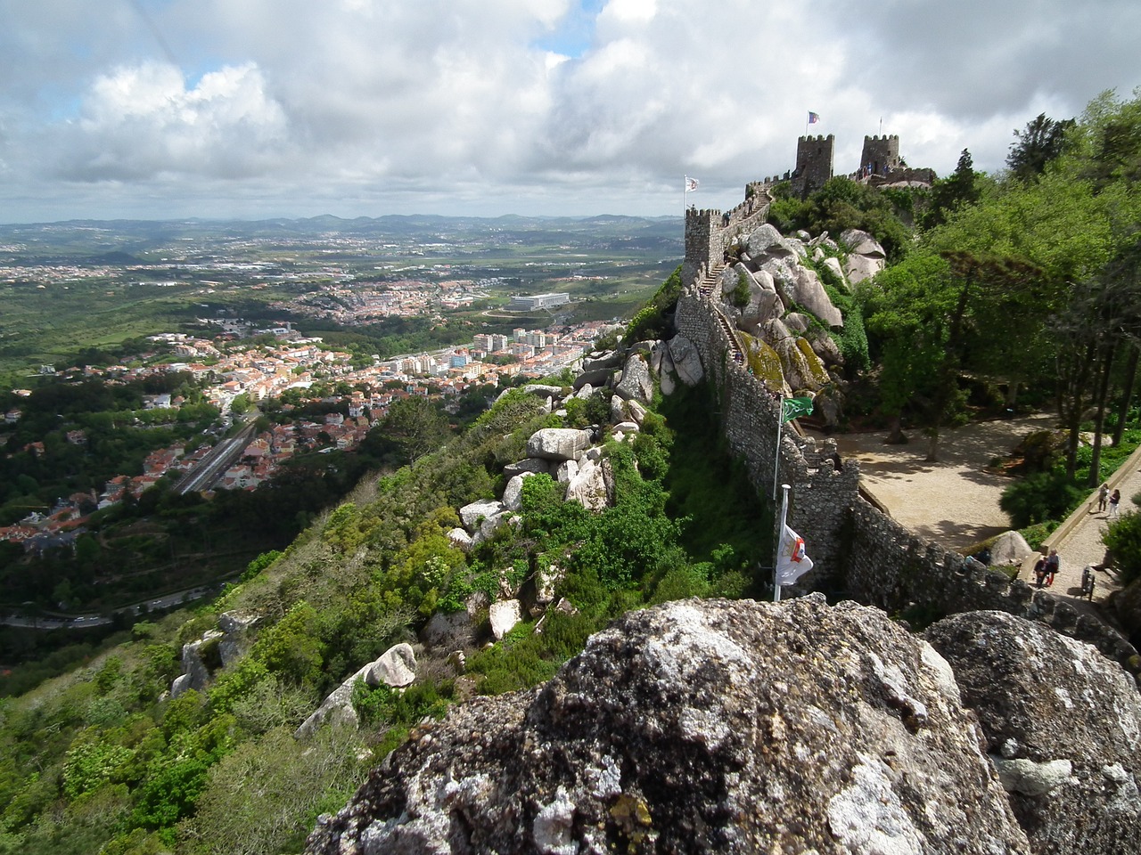 Portugal, Pilis, Architektūra, Senas, Kelionė, Istorinis, Orientyras, Portugalų, Vaizdas, Kalnas