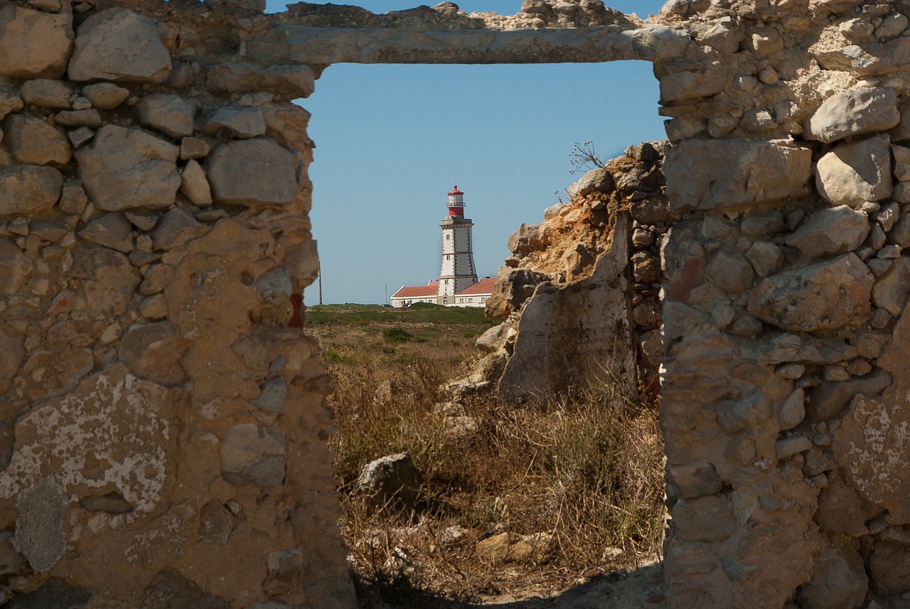 Portugal, Cape Espichel, Švyturys, Griuvėsiai, Nemokamos Nuotraukos,  Nemokama Licenzija