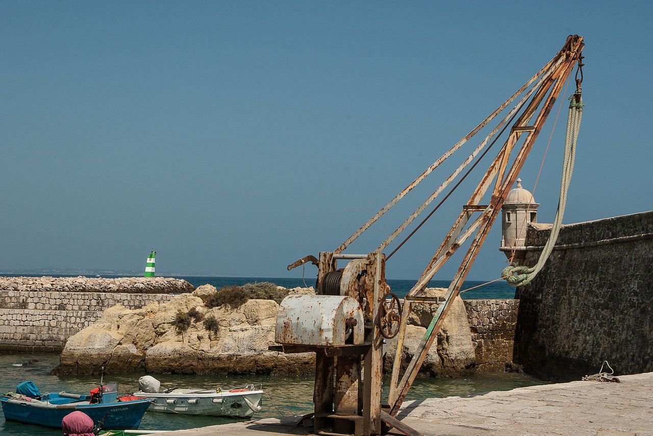 Portugal, Algarve, Tavira, Kranas, Uostas, Valtys, Važiuoklės, Nemokamos Nuotraukos,  Nemokama Licenzija