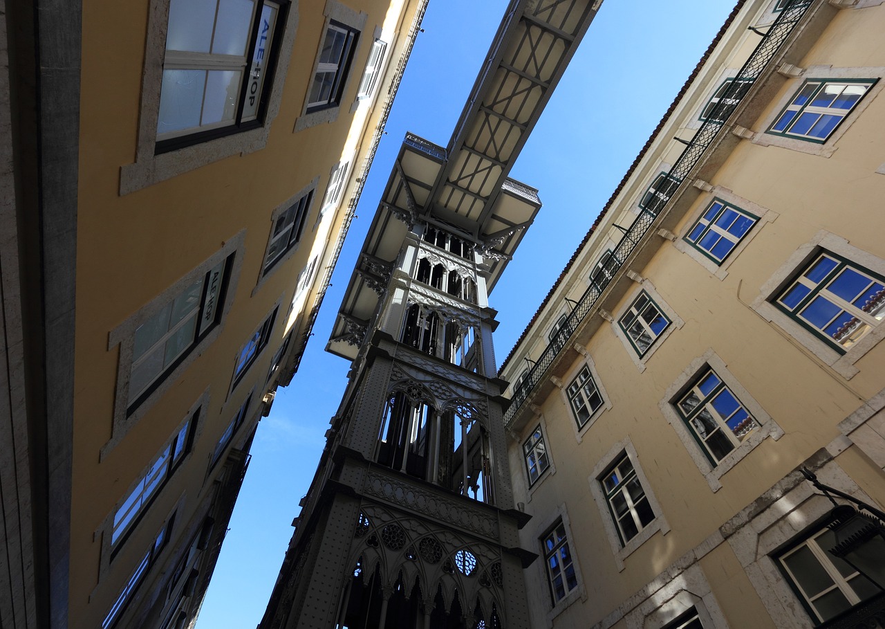 Portugal, Lisbonas, Pėsčiųjų, Liftas, Elevador De Santa Justa, 1902, Liftas, Nemokamos Nuotraukos,  Nemokama Licenzija