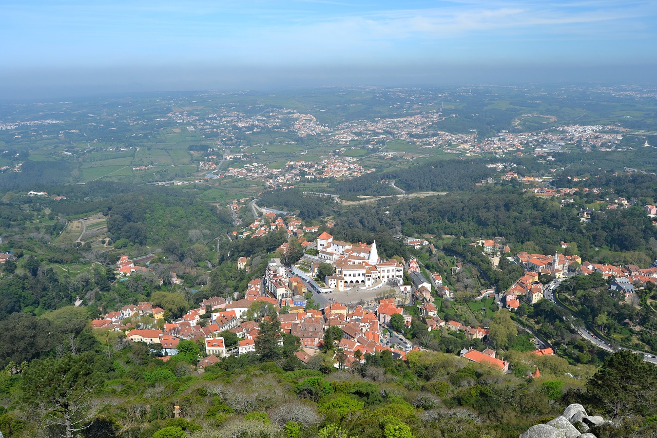 Portugal, Sintra, Panoraminis, Vaizdas, Turizmas, Senamiestis, Horizontas, Nemokamos Nuotraukos,  Nemokama Licenzija