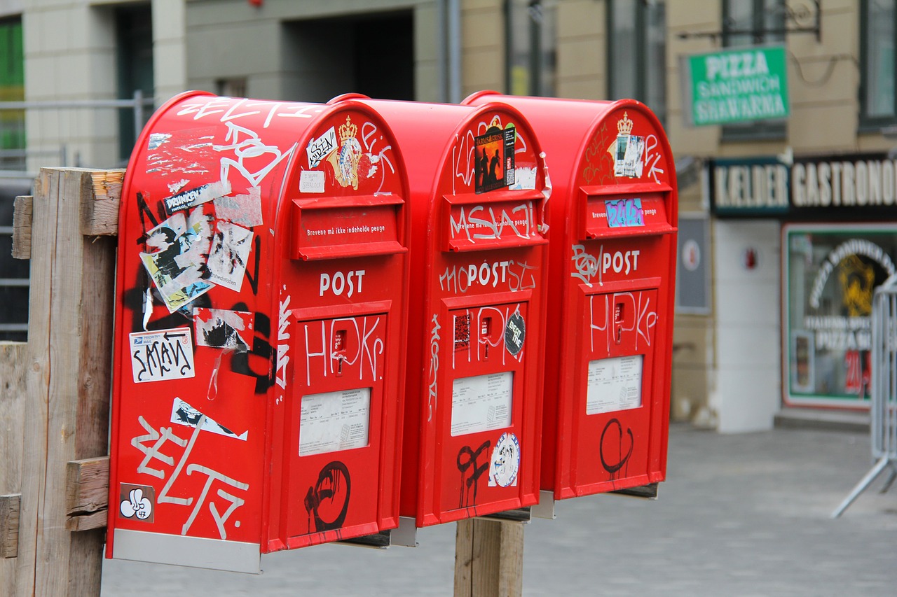 Pašto Dėžutės, Pašto Dėžutės, Raudona, Paštas, Kopenhaga, Denmark, Europa, Nemokamos Nuotraukos,  Nemokama Licenzija