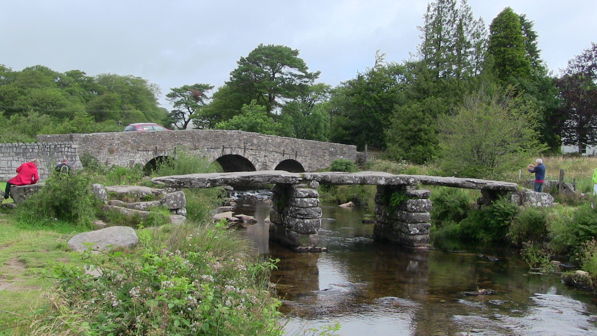 Postbridge,  Viduramžių & Nbsp,  Tiltas,  Dartmoor,  Anglija,  Postbridge Tiltelio Tiltas, Nemokamos Nuotraukos,  Nemokama Licenzija