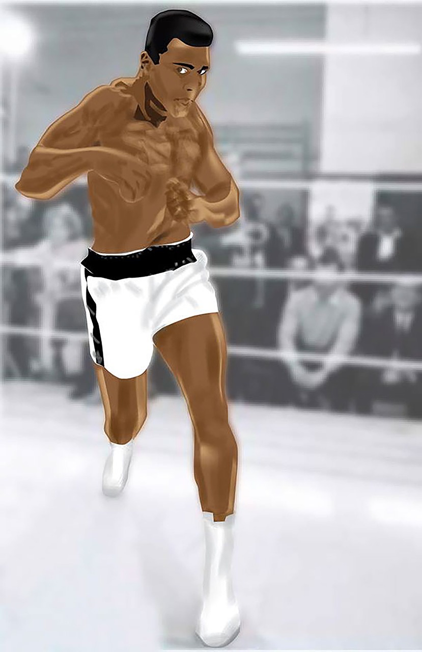 Muhammad Ali, Plakatas, Iliustratorius, Photoshop, Patinas, Sportas, Boksininkas, Mokymas, Sporto Salė, Nemokamos Nuotraukos