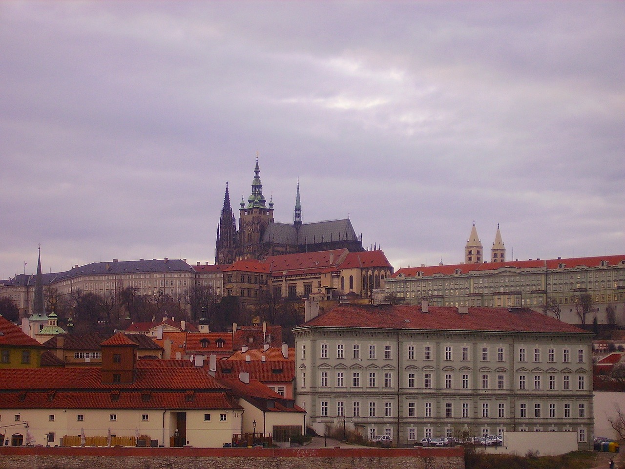 Prague, Čekijos Respublika, Miestas, Miesto, Pastatai, Bažnyčia, Dangus, Debesys, Panorama, Katedra