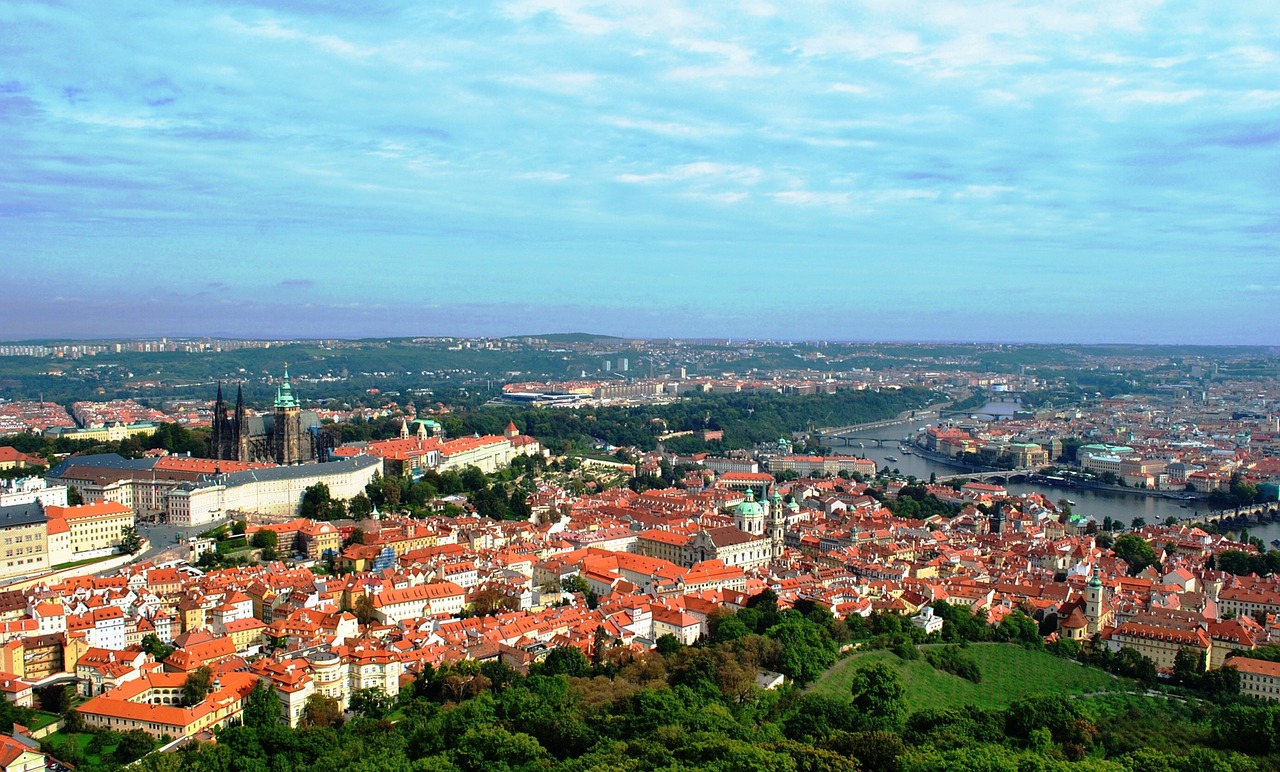 Prague, Vaizdas, Pilis, Vltava, Panorama, Miestas, Čekijos Respublika, Kapitalas, Nemokamos Nuotraukos,  Nemokama Licenzija