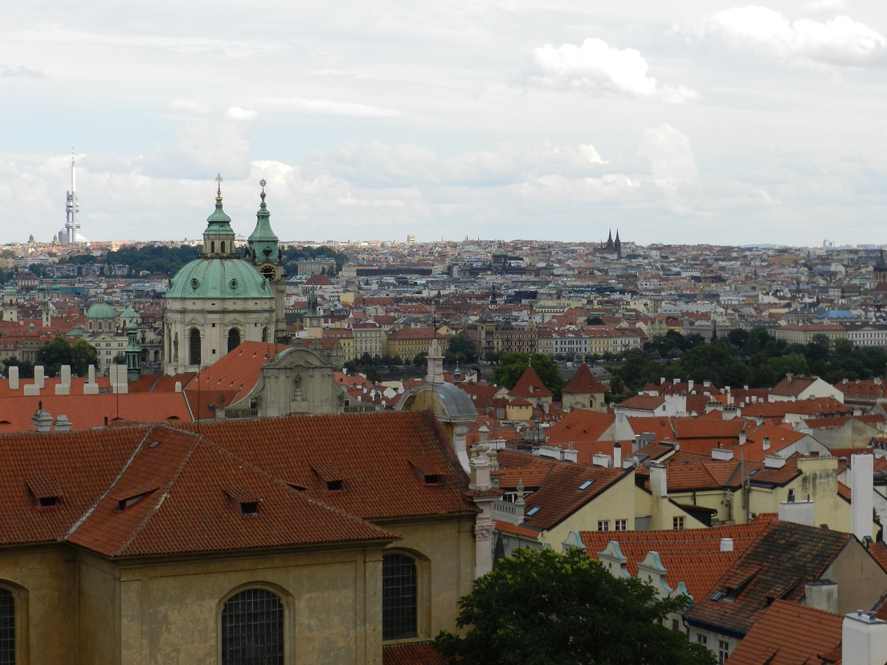 Prague, Vista, Miesto Kraštovaizdis, Vaizdas, Miestas, Kapitalas, Architektūra, Stogai, Namai, Miesto Panorama