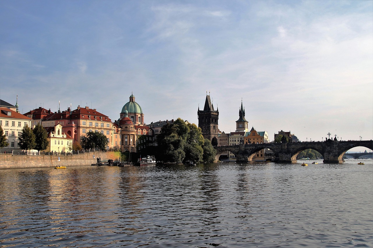 Prague, Kapitalas, Čekijos Respublika, Vaizdas, Kelionė, Panorama, Upė, Vltava, Charles Tiltas, Turizmas