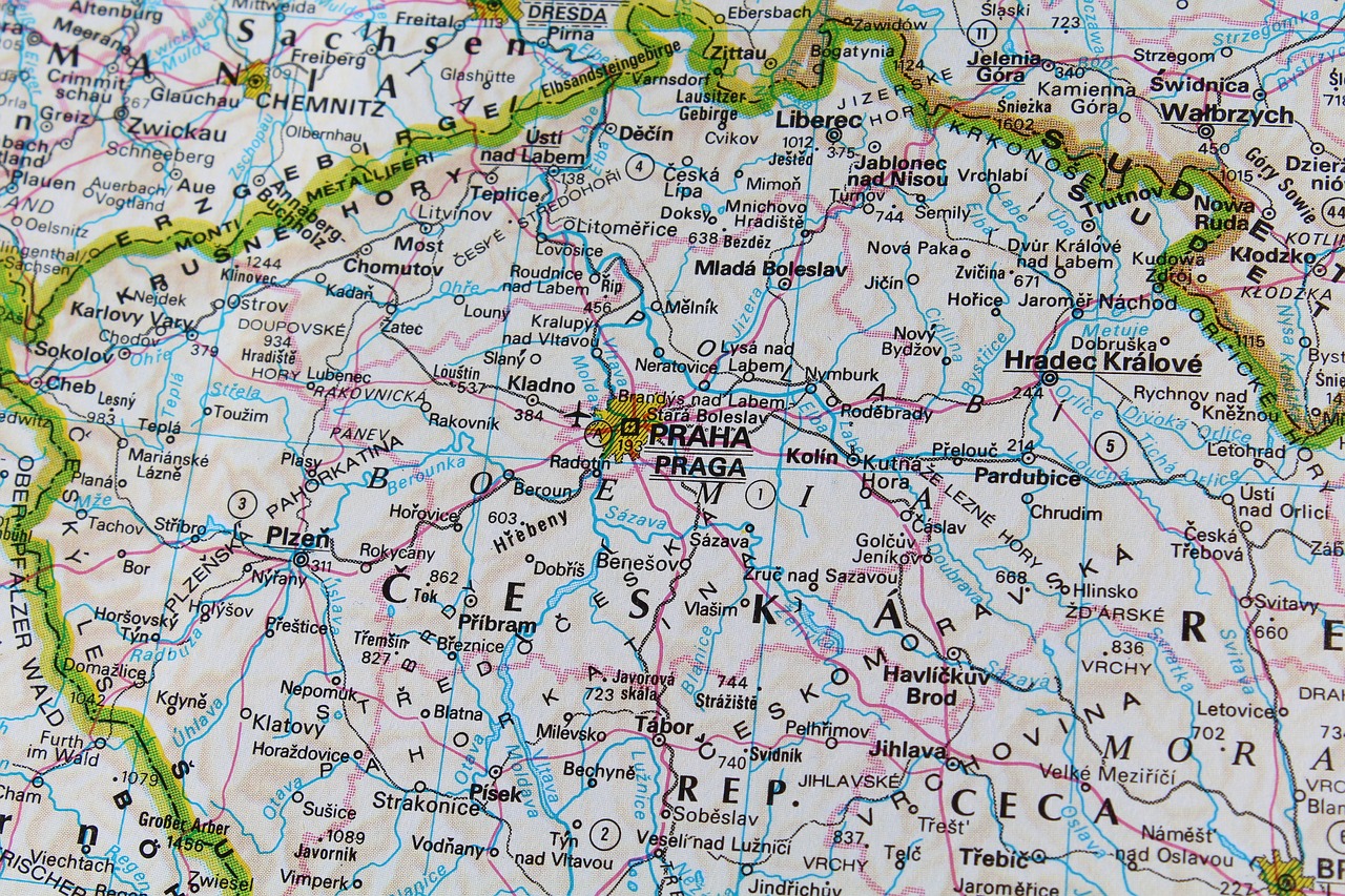 Prague, Čekijos Respublika, Žemėlapis, Geografija, Grafika, Nemokamos Nuotraukos,  Nemokama Licenzija