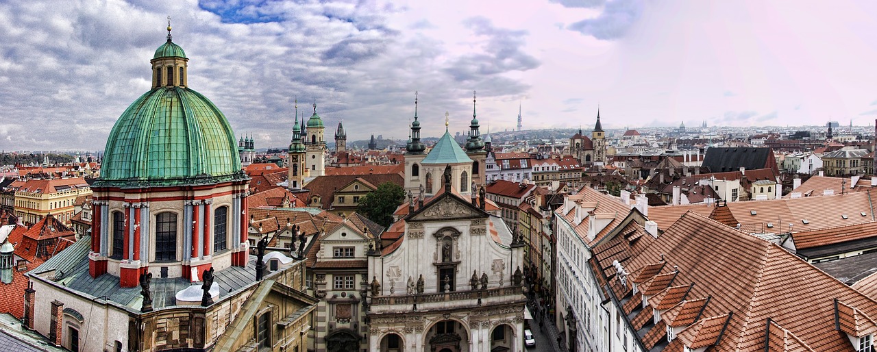 Prague, Panorama, Stogai, Miestas, Čekų, Europa, Miesto Panorama, Panoraminis, Panorama, Nemokamos Nuotraukos