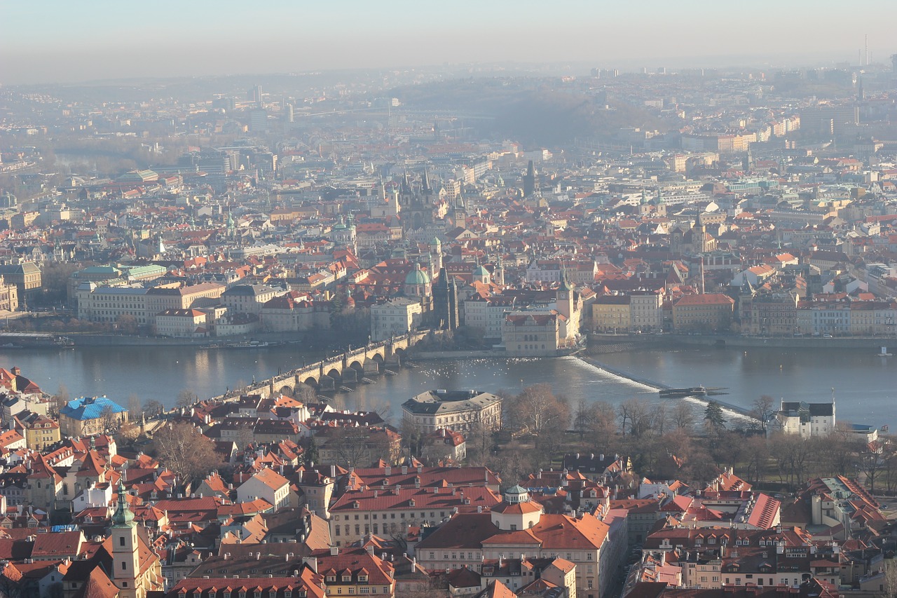 Prague, Panorama, Vltava, Nemokamos Nuotraukos,  Nemokama Licenzija