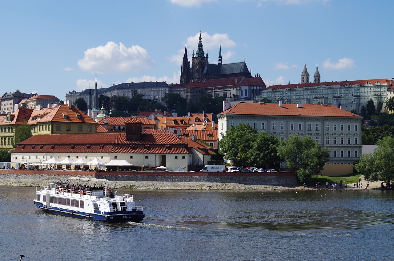Prague, Miestas, Senamiestis, Istorinis, Prague Pilis, Čekijos Respublika, Panorama, Pilis, Upė, Tiltas