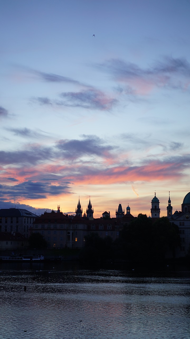 Prague, Saulėlydis, Siluetas, Nemokamos Nuotraukos,  Nemokama Licenzija