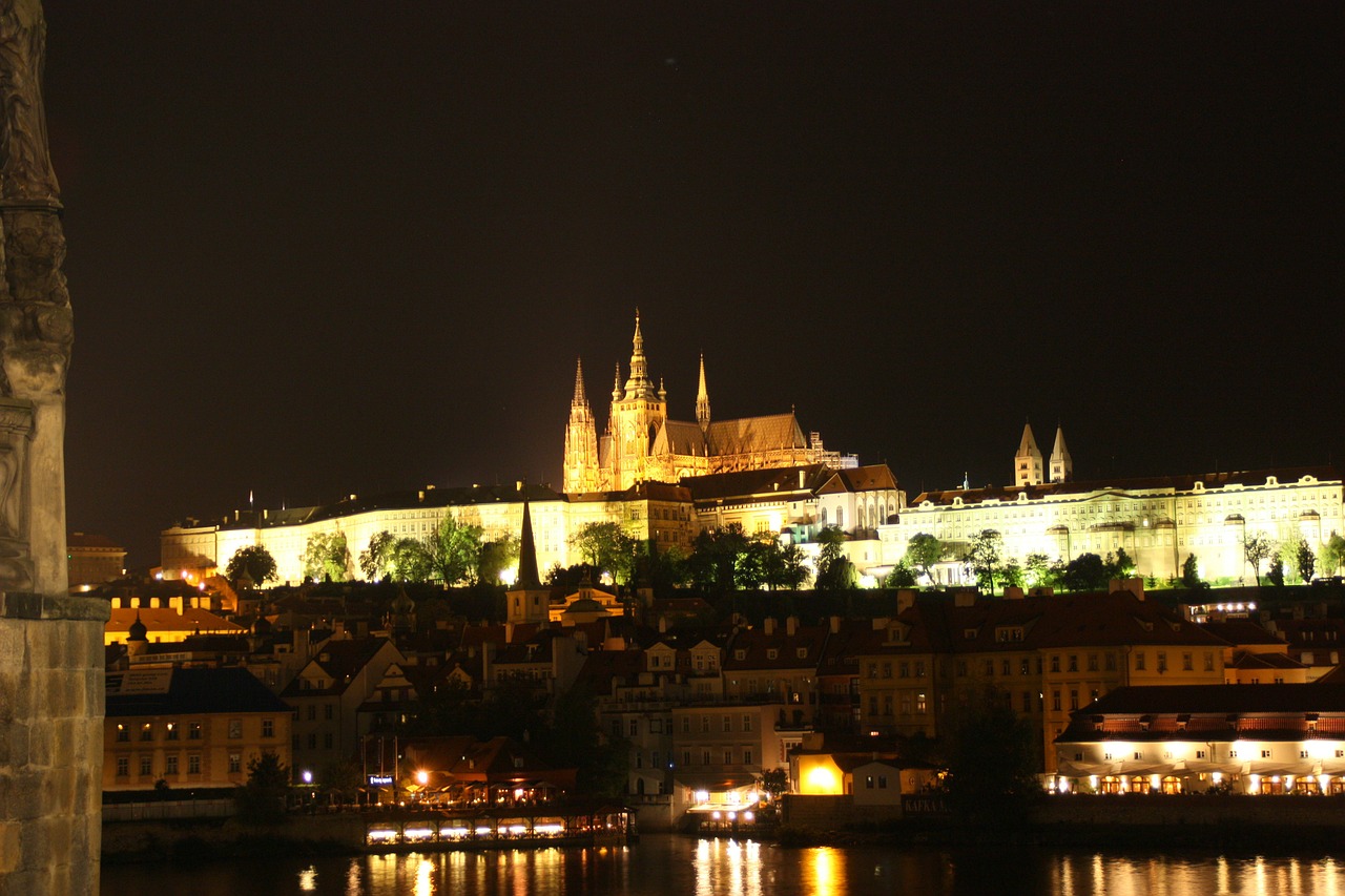 Prague, Castillo De Prague, Naktis, Nemokamos Nuotraukos,  Nemokama Licenzija