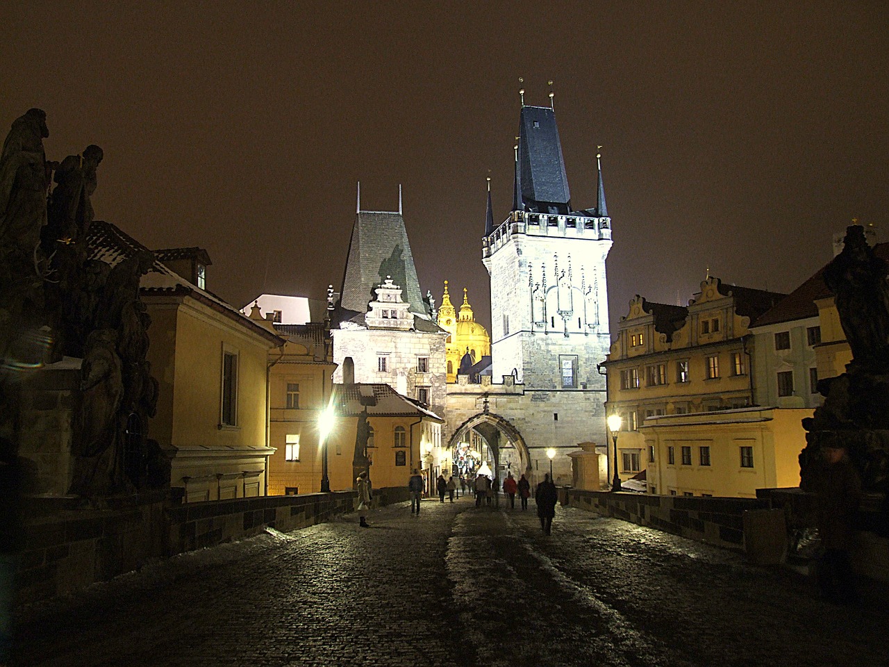 Prague, Charles Tiltas, Naktis, Žibintai, Istorija, Miestas, Nemokamos Nuotraukos,  Nemokama Licenzija