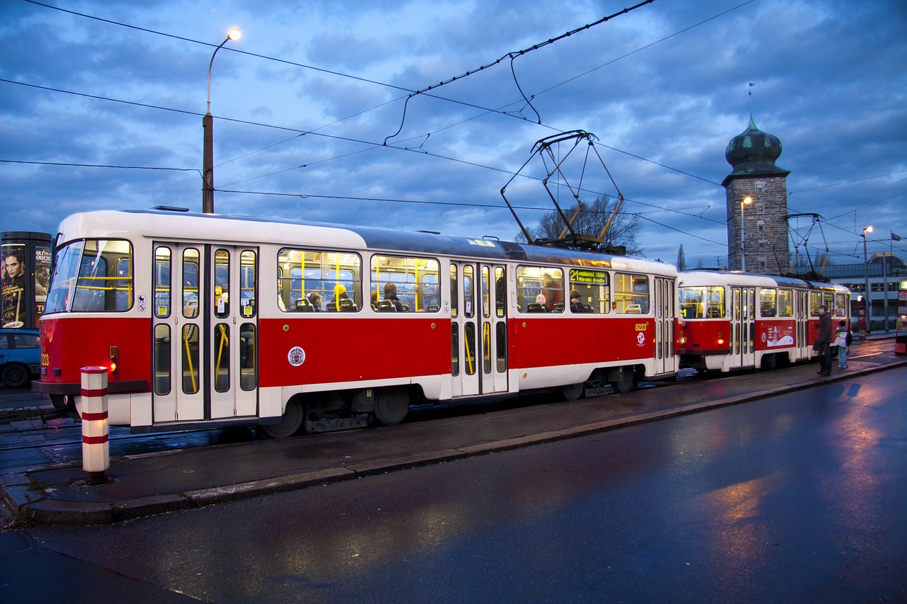 Prague, Aušra, Tramvajus, Nemokamos Nuotraukos,  Nemokama Licenzija