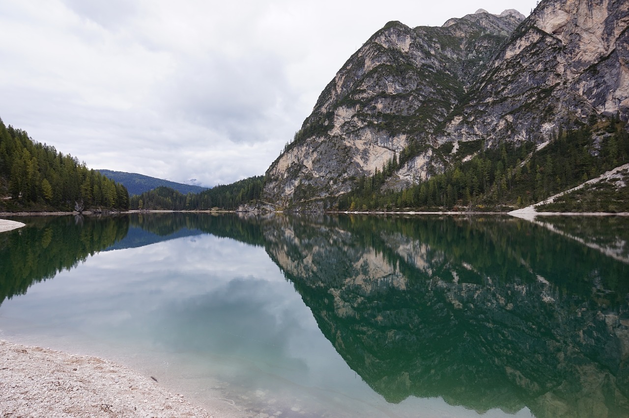 Prague Wildsee, South Tyrol, Žygiai, Ežeras, Kalnai, Vanduo, Bergsee, Gamta, Kraštovaizdis, Pasivaikščiojimas