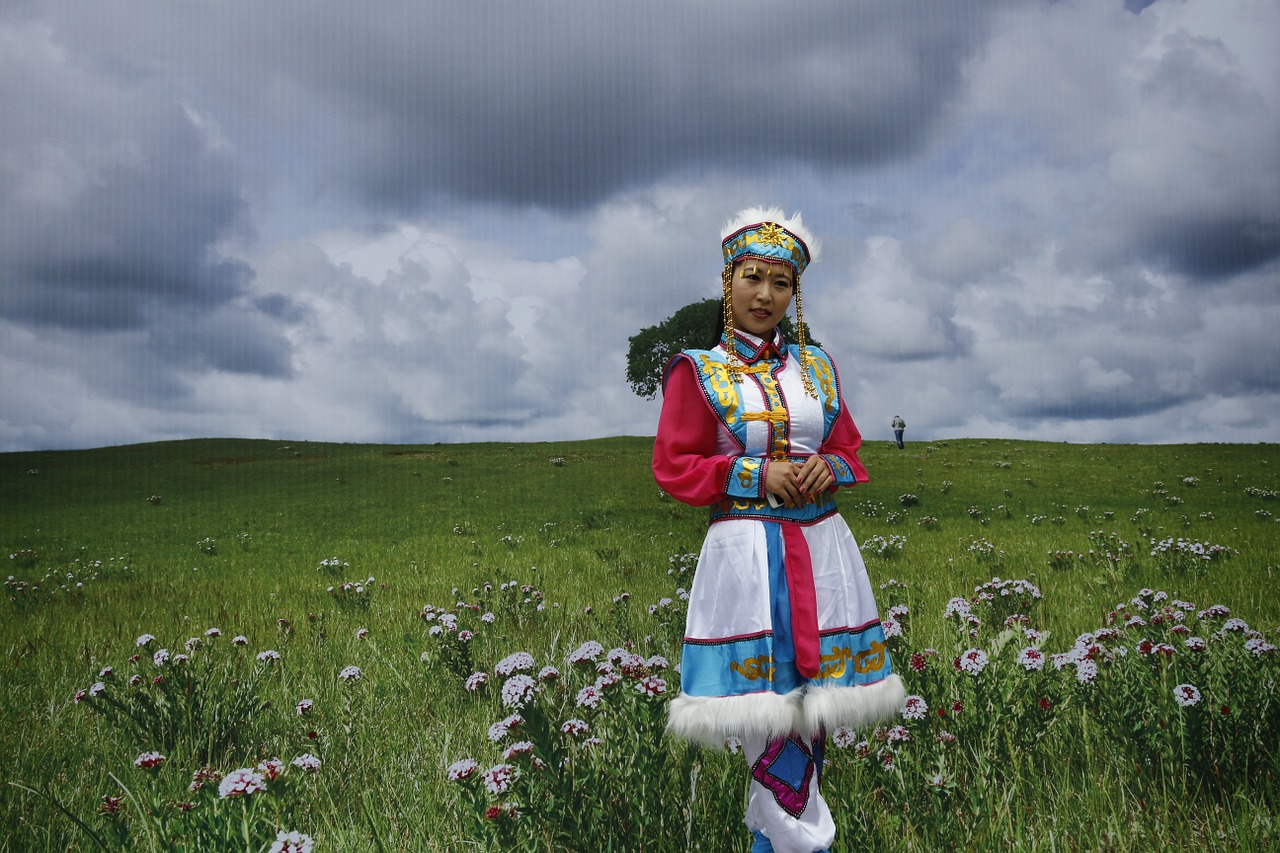 Prairie, Vidinė Mongolija, Vidinis Grožis, Tradiciniai Drabužiai, Moteris, Modelis, Nemokamos Nuotraukos,  Nemokama Licenzija