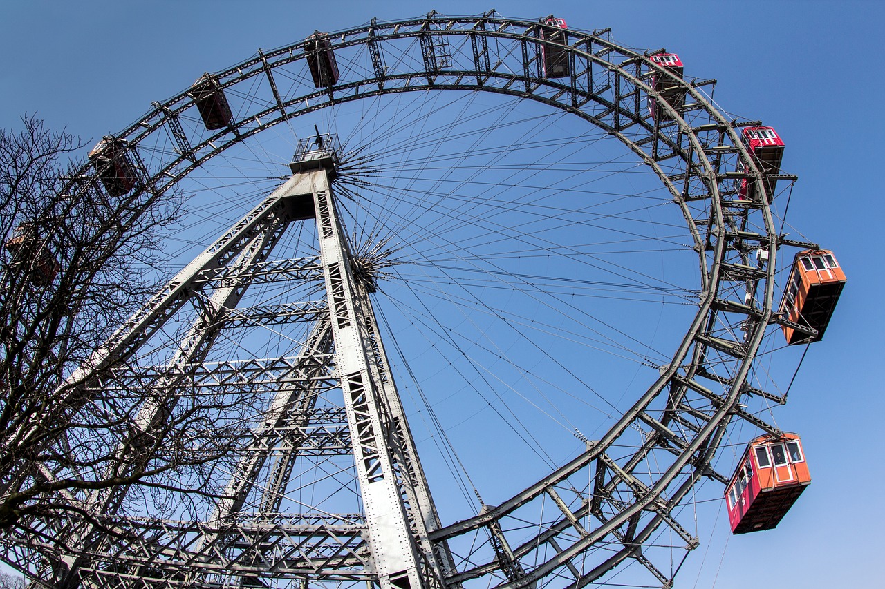 Prater, Ferris Ratas, Vienna, Šviesus, Važiuoti, Nemokamos Nuotraukos,  Nemokama Licenzija