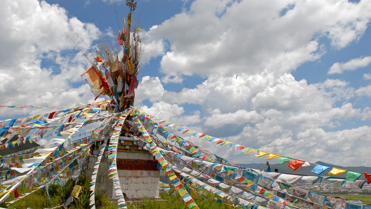 Maldos Vėliavos, Tibetas, Kraštovaizdis, Debesys, Tibetietis, Nemokamos Nuotraukos,  Nemokama Licenzija