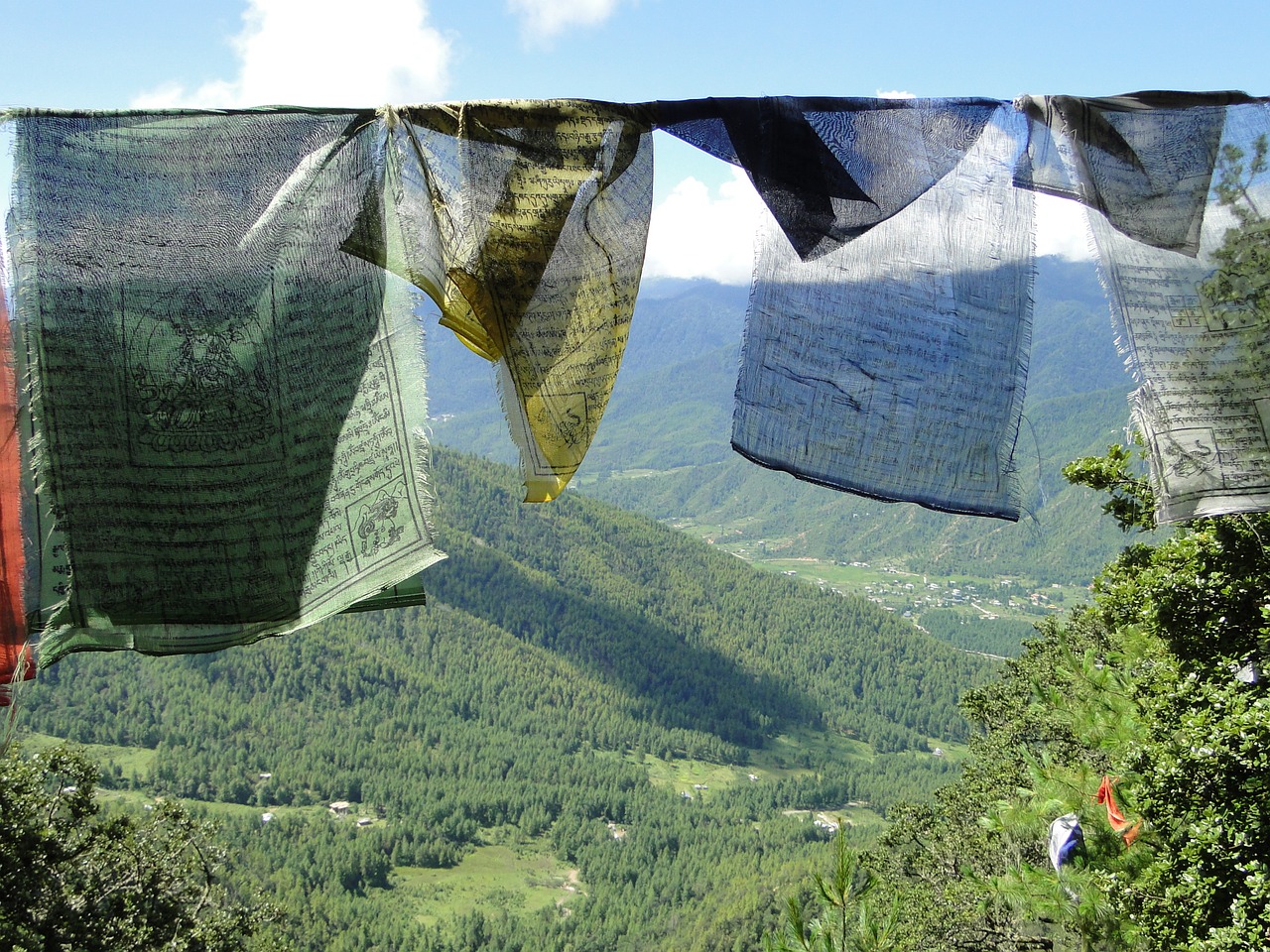 Maldos Vėliavos, Kalnas, Butanas, Nemokamos Nuotraukos,  Nemokama Licenzija