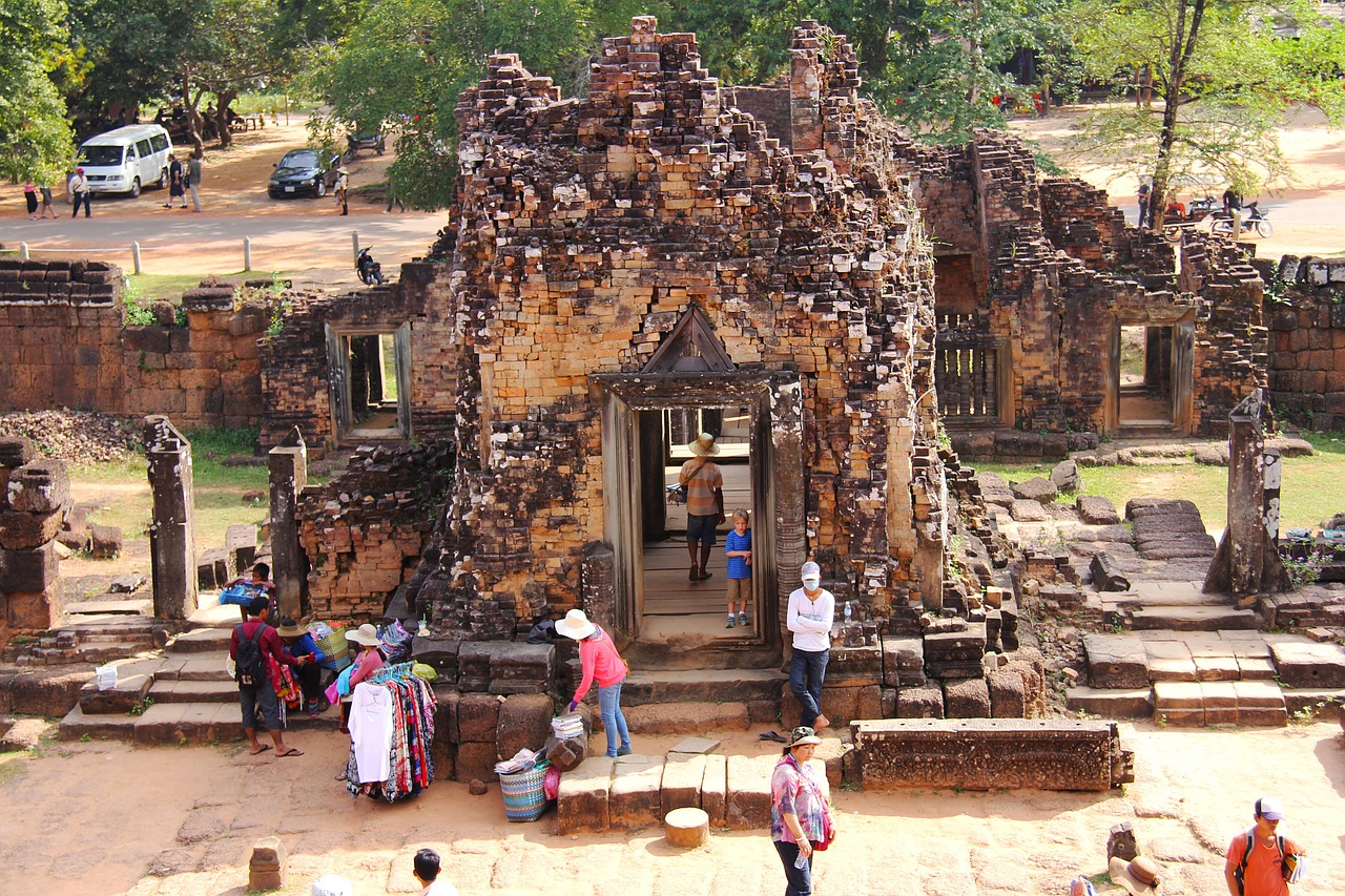 Kalnų Šventykla, Kalnas, Šventykla, Kelionė, Senovinis, Senas, Gražus, Angkor Wat, Siem Grižti, Kambodža