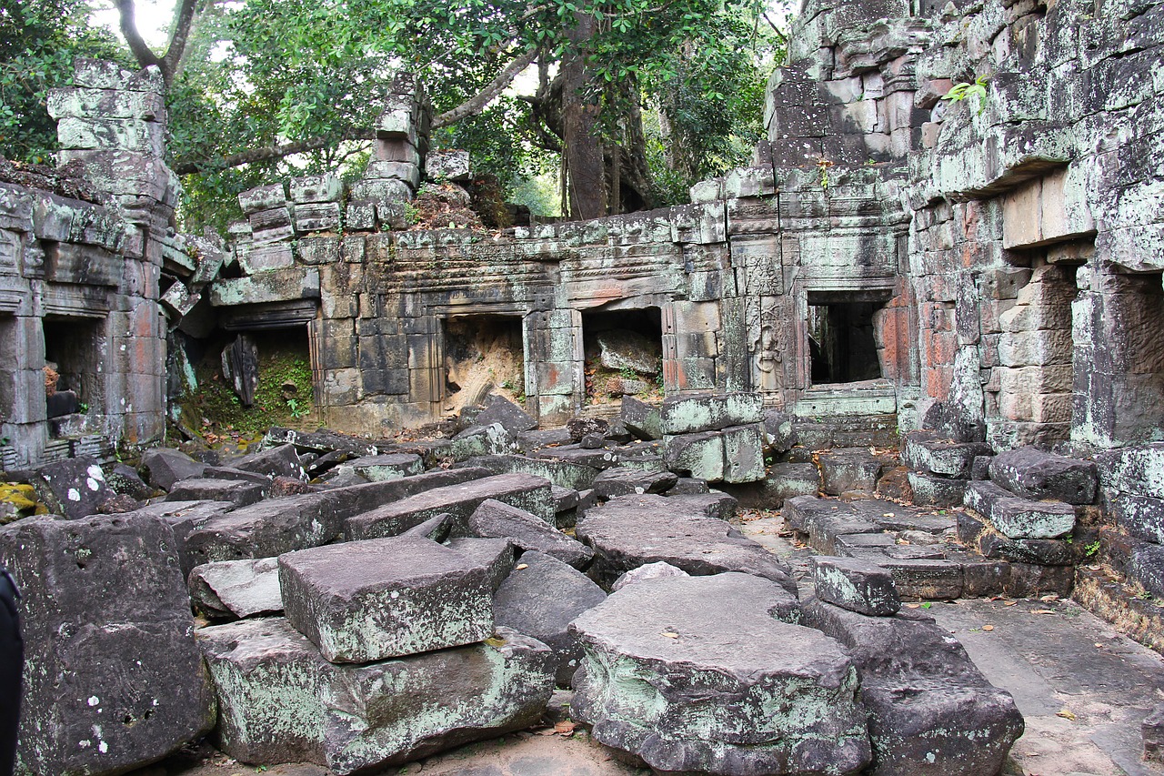 Preah Khan Šventykla, Šventykla, Kelionė, Senovinis, Senas, Gražus, Angkor Wat, Siem Grižti, Kambodža, Asija