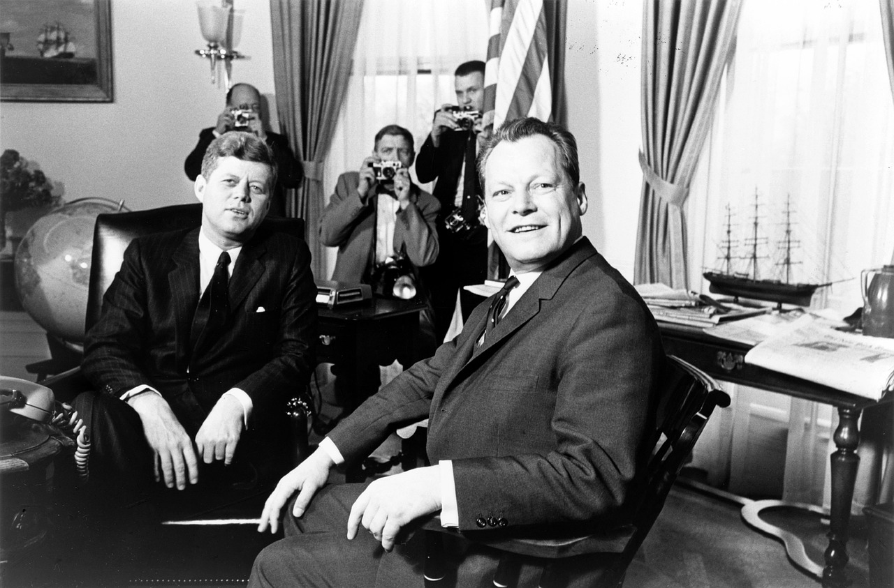 Prezidentas John Kennedy, Vokiečių Kancleris Willy Brandt, Susitikimas, Ich Bin Ein Berliner, Garsi Kalba, Šaltasis Karas, Jfk, Jack Kennedy, Nemokamos Nuotraukos,  Nemokama Licenzija