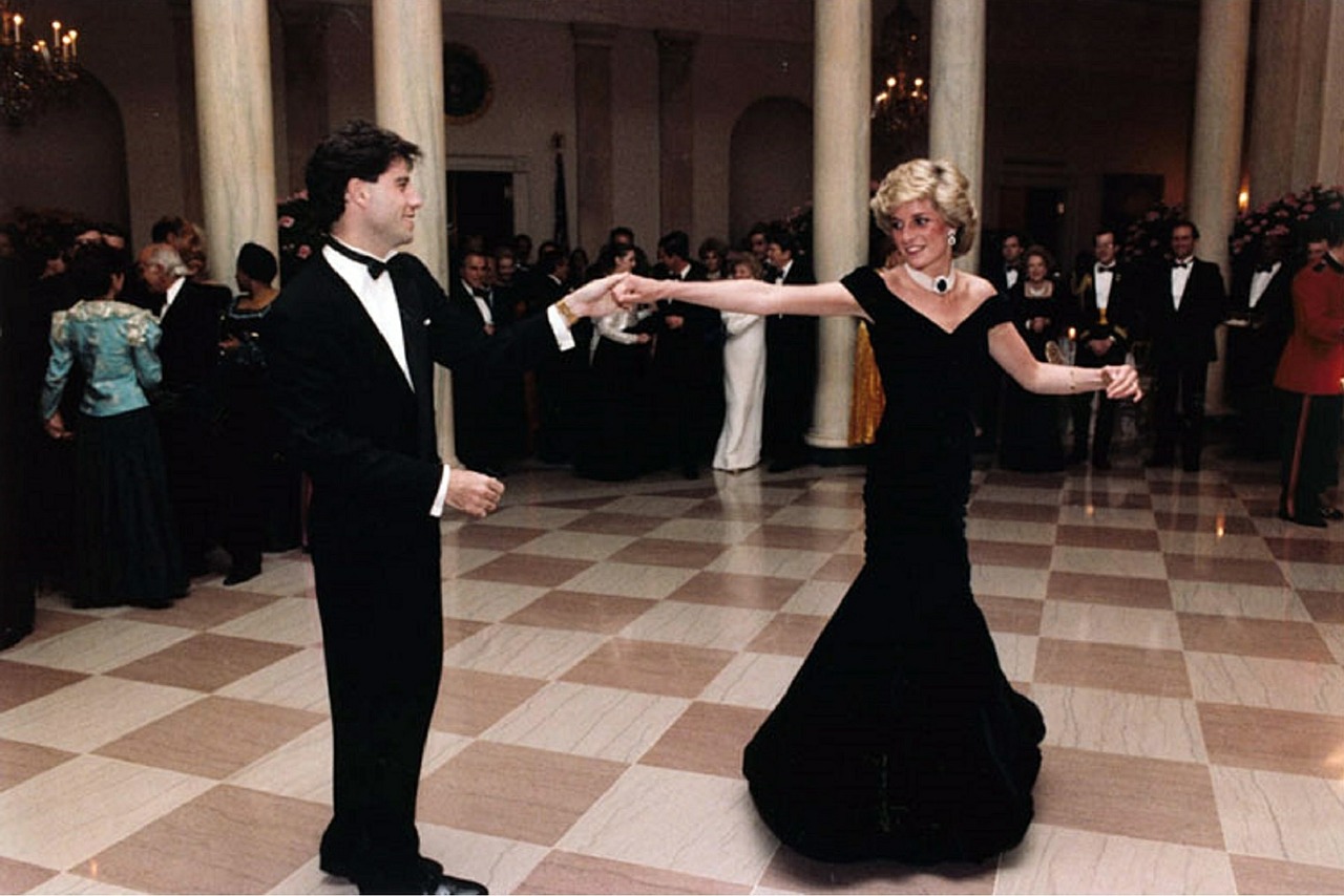 Princesė Diana, Jonas Travolta, Velso Princesė, Aktorius, Šokiai, Reaganas, Baltas Namas, Iškilmingi Pietūs, 1985, Princas Charles
