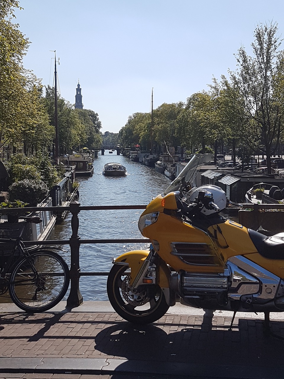 Prinsengracht, Amsterdamas, Goldwing Gl1800, Honda, Nemokamos Nuotraukos,  Nemokama Licenzija