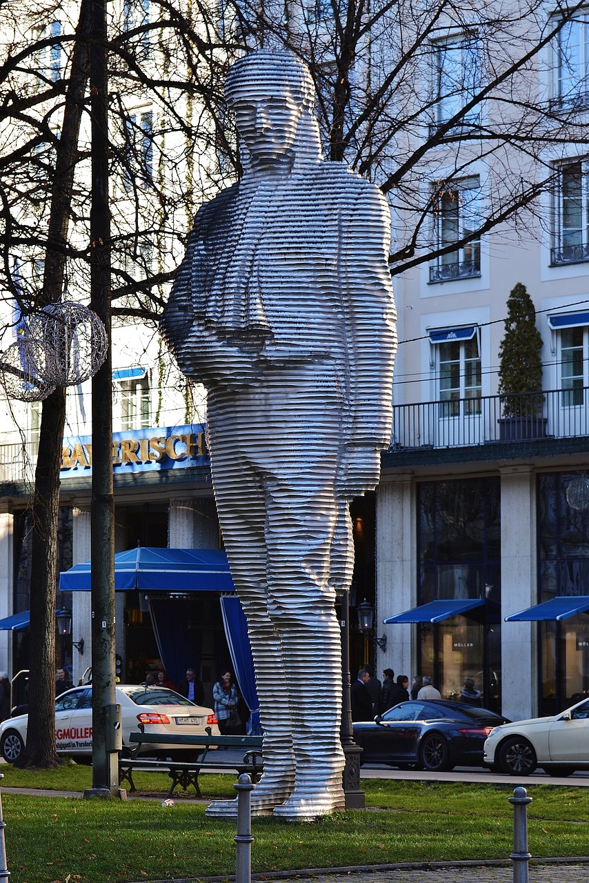 Promenados Vieta, Munich, Vyras, Skulptūra, Meno Kūriniai, Metalas, Bavarija, Metalo Menas, Nemokamos Nuotraukos,  Nemokama Licenzija