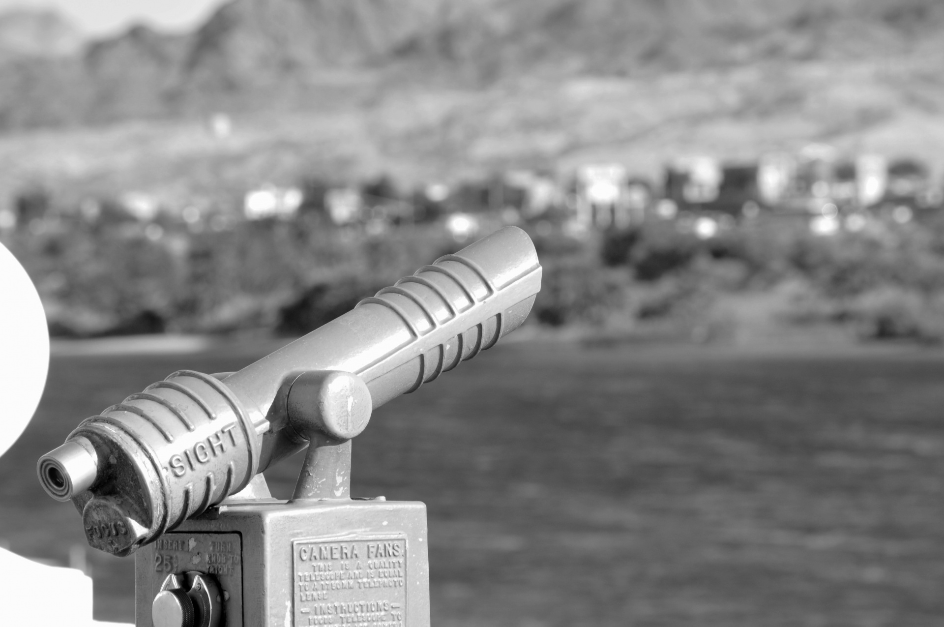 Teleskopas,  Visuomenė,  Dykuma,  Colorado & Nbsp,  Upė,  Nevada,  Juoda & Nbsp,  Balta,  Kalnai,  Visuomeninis Teleskopas Colorado Upėje