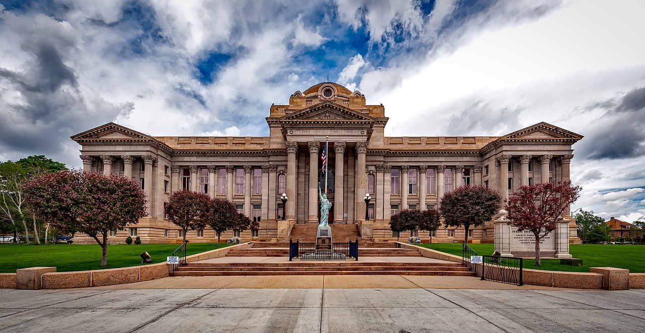 Pueblo, Colorado, Teismo Rūmai, Miestas, Miesto, Orientyras, Istorinis, Pastatas, Hdr, Dangus