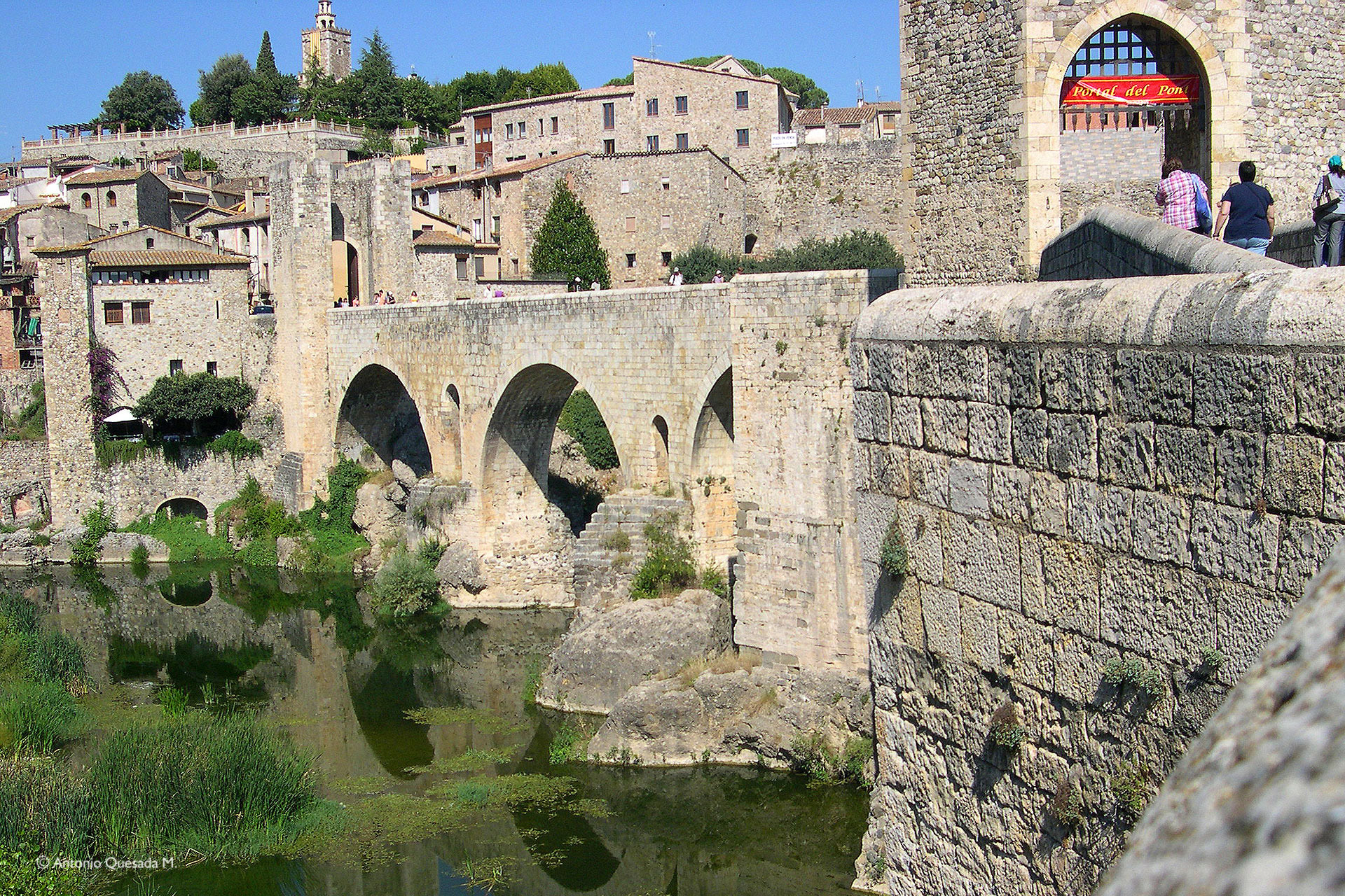 Viduramžių,  Besalu Tiltas, Nemokamos Nuotraukos,  Nemokama Licenzija